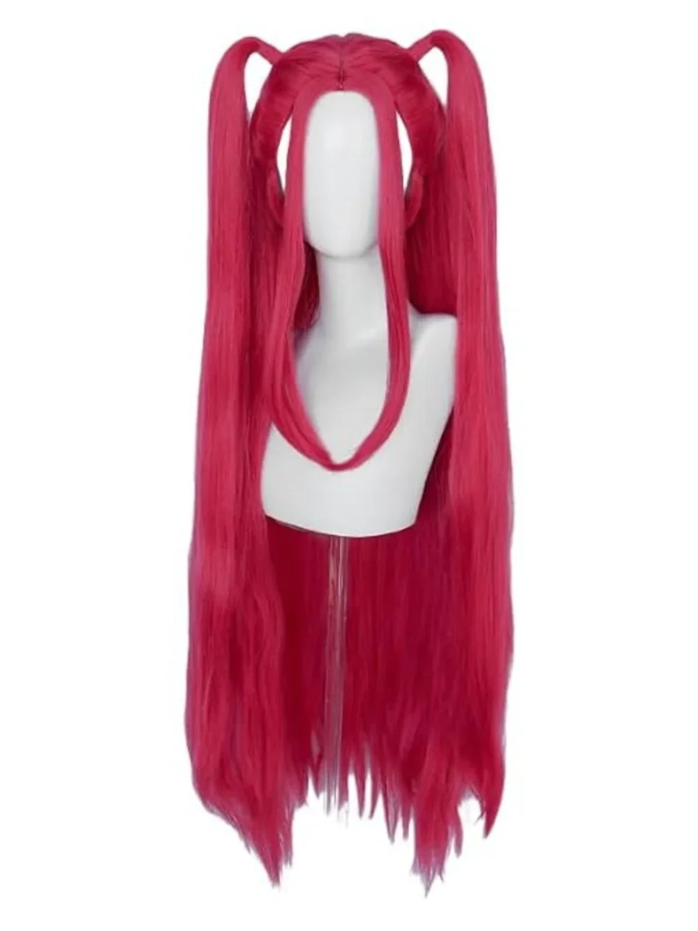 Women's Rose Red Synthetic Fiber Cosplay Halloween Costume Double Braid Wigs